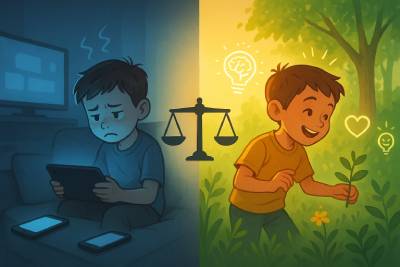 Excessive Screen Time vs Green Time